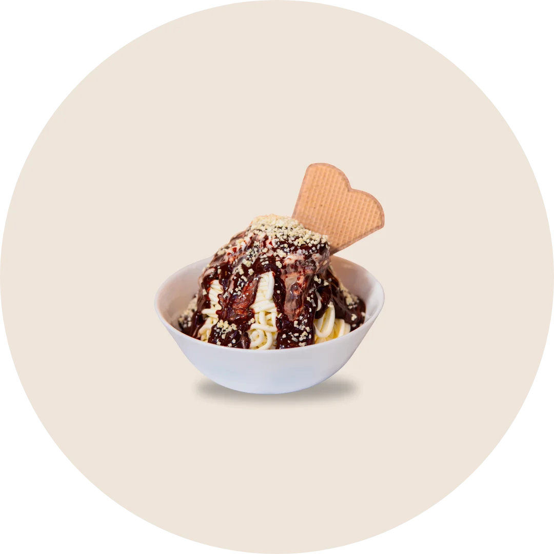 Spaghetti-Schoko-Eisbecher